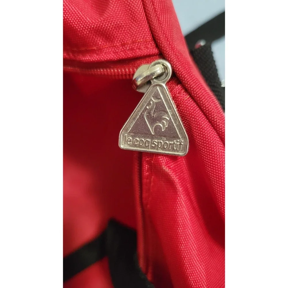 Le Coq Sportif Red Duffel Bag Shoulder Bag With Protective Panel